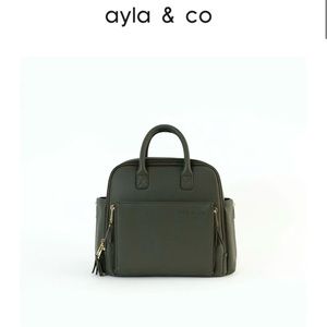 Ayla & Co Olive Green Mini Diaper Bag Backpack
